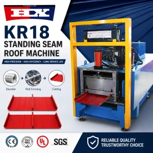 Automatic KR18 Standing Seam Metal Roofing Machine with Uncoiler Standing Seam Roll Forming Machine for Sale