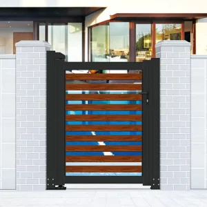 Automatic Sliding Driveway Gate Durable Metal Gate for Private Courtyard Wrought Iron Gates