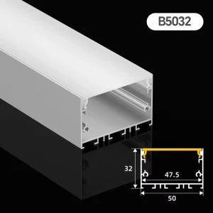 B5032 Square LED Aluminum Profile 6063 Alloy Surface Mount Pendant Extrusion Channel Housing for LED Strip Linear Lighting