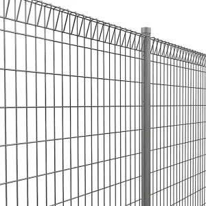 BRC Welded Wire Mesh Fence Hot Dipped Galvanized Metal Steel Roll Top Triangle Bending Fence Panel for Garden Buildings