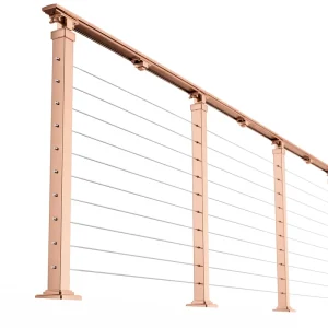 Balustrade Outdoor Balcony Handrail Fence Terrace Stair Deck Wire Rope Post Cable Railing