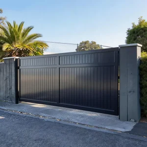 Bar Barrier Gate with Spring Gate Sliding Channel Motorized Gate and Custom Fence