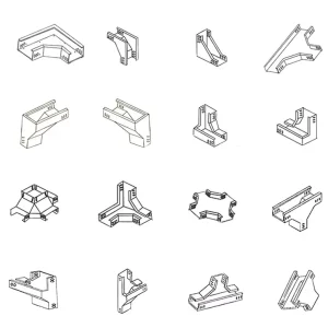 Base Strut Riel Channel Fittings Building Accessories Galvanized Bracket Connector