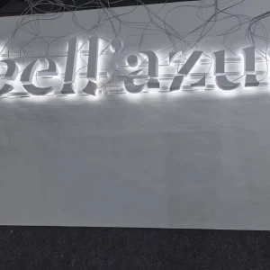Bespoke Luxury LED Backlit Signage High-End Spray-Painted 304 SS Custom Logo Letters for Indoor Boutique Hotels & Retail