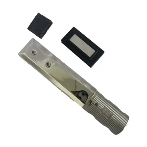 Black Coated Square Tube Underground Glass Holder Drainage Thread Design Pour-In Concrete Rust Resistant