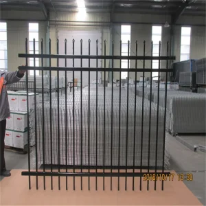 Black Galvanized Steel Ornamental Privacy and Security Fence Panels