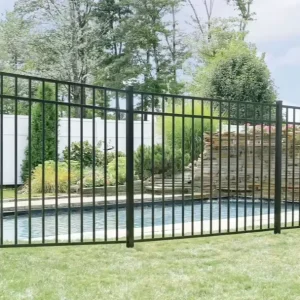 Black Metal Security Fence Galvanized Iron Wrought Steel Panels