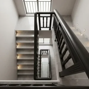Black Modern Aluminum Alloy Frameless Powder Coated Rust Resistant Stair Railing Balcony Hospital Flooring Mounting Easy Villa