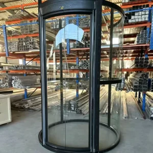 Black Modern Villa & Apartment Elevator Circular Shaft Frame Steel Construction for Hotels with 1 Year Warranty 3D Model Design