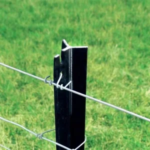 Black Painted Steel Y-Shape Fence Post