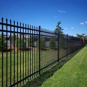 Black Powder Coated Residential and Commercial Wrought Iron Decorative Metal Fences Panels Fencing Trellis & Gates