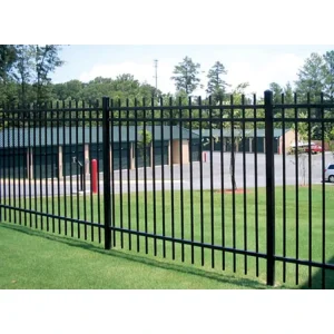 Black Powder-Coated Wrought Iron Decorative Yard Safety Fence