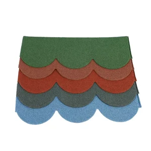 Black Red Fish Scale Tile Seismic Resistant Stone Coated Metal Roofing Safe Building Construction Supply