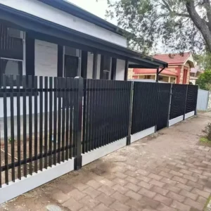 Black Residential Steel Decorative Wrought Iron Fence Panels for Outdoor Gardens and Villas