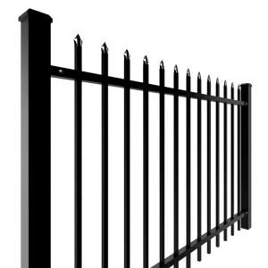Black Steel Garden Fence Panel for Outdoor Decor