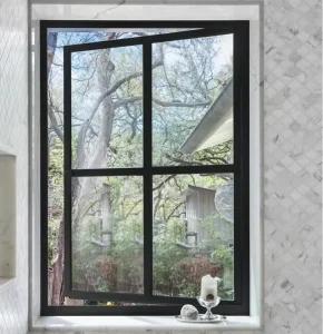 Black Steel Windows Mild Steel Casement Windows for Commercial Building