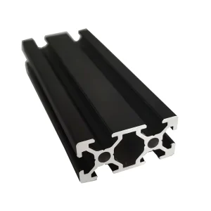 Black T Slot CNC Anodized Extrusion Aluminum Profile for Industry System