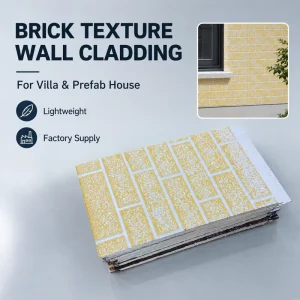 Brick Grain PU Hollow Sandwich Panel Exterior Wall Construction Material Brick Grain & Metal Carved Board Surface Options