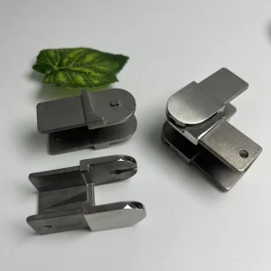 Brushed Stainless Steel Glass Railing Clamp Set Hinged Corner Joint Two-part Panel Clamp Rooftop Glazing Hardware