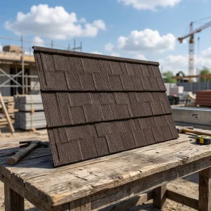 Building Heat Resistant Galvalume Coated European Style Red Wine Factory Price Roof Cover Material Stone Coated Metal Roof Tile