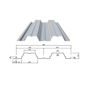 Building Material Floor Decking Sheet Metal Corrugated Steel Wall and Roof Sheet