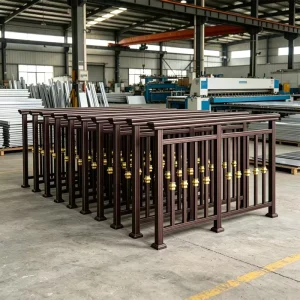 Building Perimeter Wall Guardrail Courtyard and Factory Area Aluminum Protective Railing