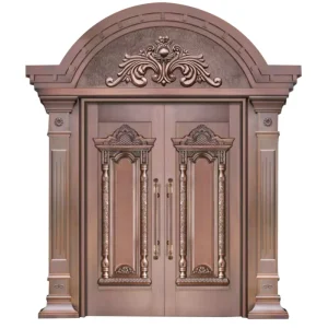 Bulletproof Arched Metal Entry Door Modern Steel Aluminum for Villa Waterproof Customized Color OEM Customized