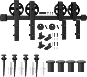 Bypass Big Wheel 150 kg Wood Door 5 Ft to 13 Ft Nylon Hanger Wheel Sliding Barn Door Hardware