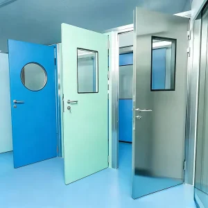 CE Certified High Sealing Cleanroom Door Fire Resistant Dust Proof Steel Door for Medical Facility and Pharmaceutical Workshop