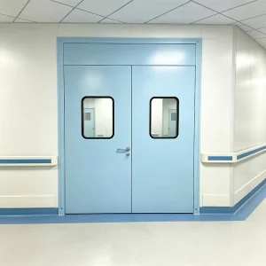 CE Certified Hospital Cleanroom Hermetic Door Swing Type Fireproof Soundproof Medical Door for Hospital Operation Theatre
