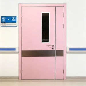 CE ISO Certified Acoustic Door for Hospital Airtight Soundproof Door with Glass Vision Panel for Pharmacy and Medical Room