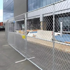 CE ISO USA Standard 6×8 ft Chain Link Fence Panel Galvanized or Powder Coated American Temporary Fence for School