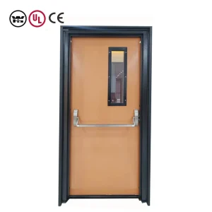 CHANGYI Single Leaf Security Fireproof Metal Door Exit Gate Colorful Fire Rated Steel Door With Steel Handle