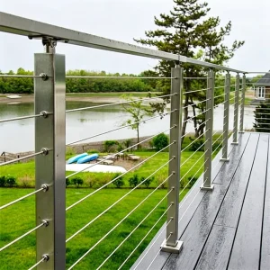 Cable Railing Elegant Modern Stainless Steel Aluminum Alloy Staircase Security Fence Eco Friendly High Quality Balcony Railings