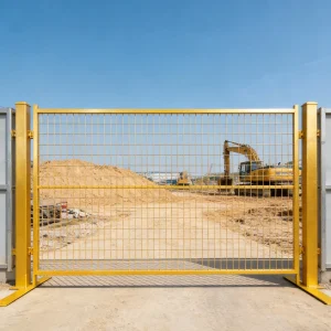 Canada Temp Fence Panels Galvanized Steel Portable Construction Site Safety Barrier