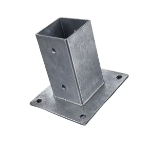 Carbon Steel Bolt Down Post Support Zinc Coated Or Powder Coated Fence Post Support