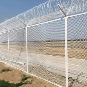 Carbon Steel Perimeter Security Anti-Climb Fence with Corrosion Resistance Industrial Design