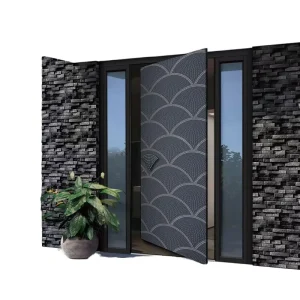 Cast Aluminum Outdoor Security Entrance Door Waterproof Armored Exterior Door for High End Residential
