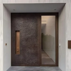 Cast Aluminum Waterproof Villa Entrance Anti Theft Metal Modern Security Exterior Front Door