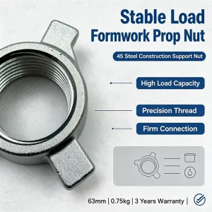 Cast Iron Support Sleeve Nuts for Building Scaffolding Accessory Formwork with Steel Handle Available with or Without Handle