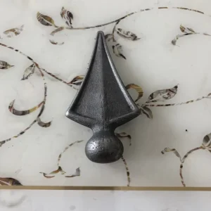 Cast Ornamental Wrought Iron Fence Accessories Spearheads Decorative Finials Anti-Climb Parts Sand-Blasted Black