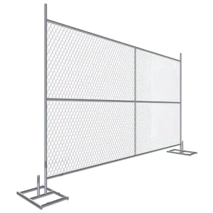 Chain Link Temporary Fence Galvanized Portable Diamond Mesh Fence Rustproof Movable Safety Barrier for Construction Site Event