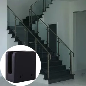 China Factory DDP Architectural Grade Square Front Flat Back Heavy Duty Glass Balustrade Clamp for Commercial Projects