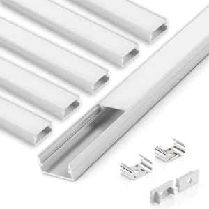 China Factory Direct Sale High level Silver Recessed Extrusion Square Aluminium Housing Strip Light LED Profile
