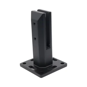 China Manufacture Casting Black Stainless Steel 1.3kg Glass Spigot for Railing