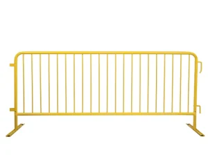 China Manufacturer Portable Metal Event Barrier Black Barricades Road Crowd Control Barrier Safety Fencing