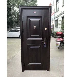 China Residential Safety Stainless Steel Single Door Metal Door