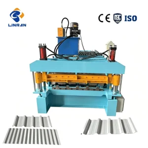 China Roofing Sheet Double Layer Machine Aluminum Glazed Tile Steel Rolling Roof Panel Corrugated Metal Roll Forming Machine