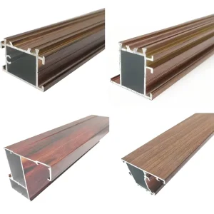 China Supplier Manufacturer 6063 Wooden Transfer Windows and Doors Aluminum Extrusion Profile