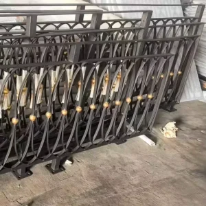 Classic Style Wrought Iron Railing Balcony Stair Outdoor Metal Railing for Villa Use